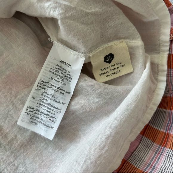 Madewell Plaid Ruffle Sleeve Popover Gingham Cottagecore Mini Dress - Picture 8 of 8